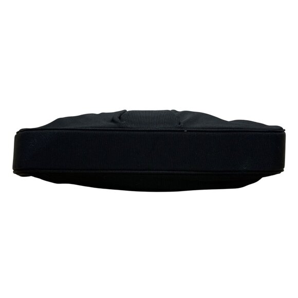 Vintage L And M Women’s Black Satin With Gold Frame & Pouch Evening Clutch - Picture 5 of 13